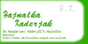 hajnalka kaderjak business card